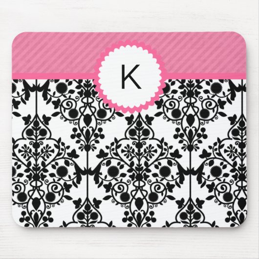 Schickes Monogramm Mousepad (Vorne)