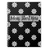 Schickes Notizbuch mit Gänseblümchen-Muster – Mini Notizblock (Vorderseite)