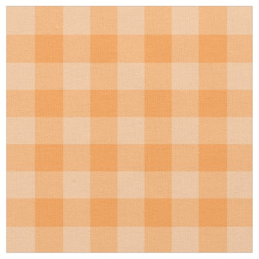 Schickes Orange-Gingham-Karomuster Stoff (Nahaufnahme)