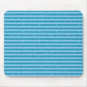 Schickes Ozeanblau Glitter Style horizontale Strei Mousepad (Vorne)