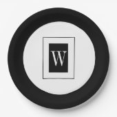 SCHICKES PAPIER PLATE_BLACK/WHITE PAPPTELLER (Vorderseite)