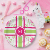 SCHICKES PAPIER PLATE_LOVELY HEISSES PINK/GREEN PAPPTELLER (Party)