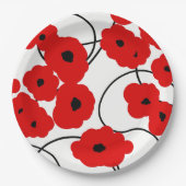 SCHICKES PAPIER PLATE_MODERN REDPOPPIES PAPPTELLER (Vorderseite)