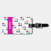 SCHICKES PASTELLGEOMETRISCHES DES GEPÄCKANHÄNGER (Vorderseite horizontal)