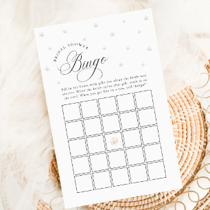 Schickes Perl-Brautabschied-Geschenk-Bingo-Spiel