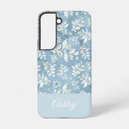 Schickes personalisiertes Namens-/Pastellblaumotiv Samsung Galaxy Hülle