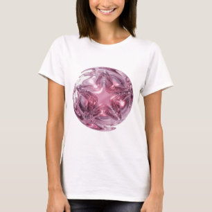 Schickes Pink STAR BALL Statement-Design T-Shirt