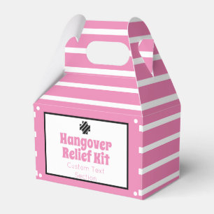 Schickes Pink- und Schwarzes Hangover-Hilfe-Set Geschenkschachtel