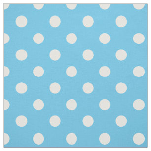 Schickes Primel-Himmel-Blau-und Weiß-Tupfen-Muste Stoff