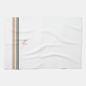 Schickes Retro-Streifen Monogramm Teetuch Geschirrtuch (Horizontal)