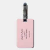 Schickes Rosa bin ich Outta hier Gepäckanhänger (Rückseite vertikal)