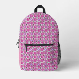 Schickes rosa geometrisches Alphabet Anfangsbuchst Bedruckter Rucksack