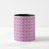 Schickes rosa geometrisches Alphabet N Initiale Tasse (Zentrum)