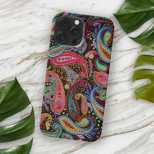 Schickes Rosa Türkis Blau Grün Arabisch Paisley Ku iPhone 16 Pro Max Hülle