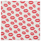 Schickes Rot küsst Lippenmuster Stoff (Muster)