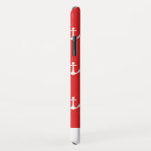 Schickes rotes Anker-Küstenmuster Case-Mate iPhone Hülle (Hinten/Rechts)