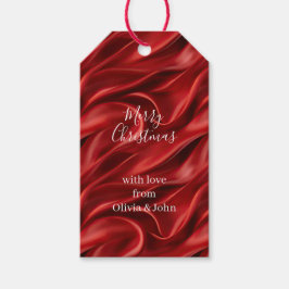 Schickes rotes Weihnachten Geschenkanhänger