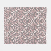 Schickes Schwarz-Rosa-Ginkgo-Muster Fleecedecke (Vorderseite (Horizontal))