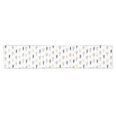 Schickes Schwarz-u. Goldweihnachtsbaum-Muster Kurzer Tischläufer (Horizontal)