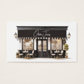 Schickes Schwarz-Weiß Paris Café Bäckerei (Vorderseite)