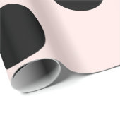 Schickes schwarzes Tupfen-Muster u. erröten rosa Geschenkpapier (Rolleneckpunkt)