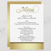 Schickes Schwarzes, weißes und Menükarte (Vorne/Hinten)