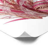 Schickes Silber FANCY PINK UND GOLD CORDS Kühnes D Poster (Ecke)