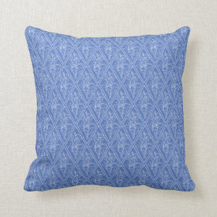 Schickes Singrün-blaues Blumendiamant-Muster Kissen