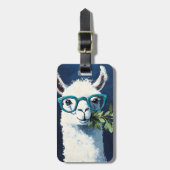 Schickes Smarty Llama Gepäckanhänger (Vorderseite vertikal)