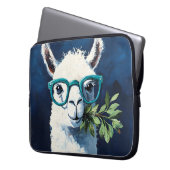 Schickes Smarty Llama Laptopschutzhülle (Vorderseite Links)