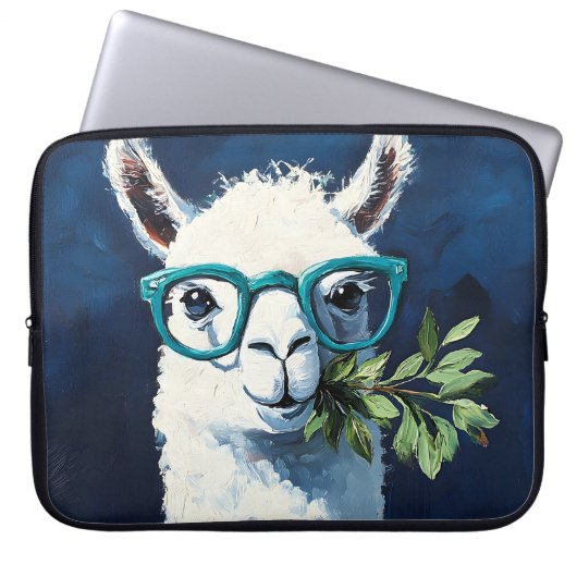 Schickes Smarty Llama Laptopschutzhülle (Vorderseite)