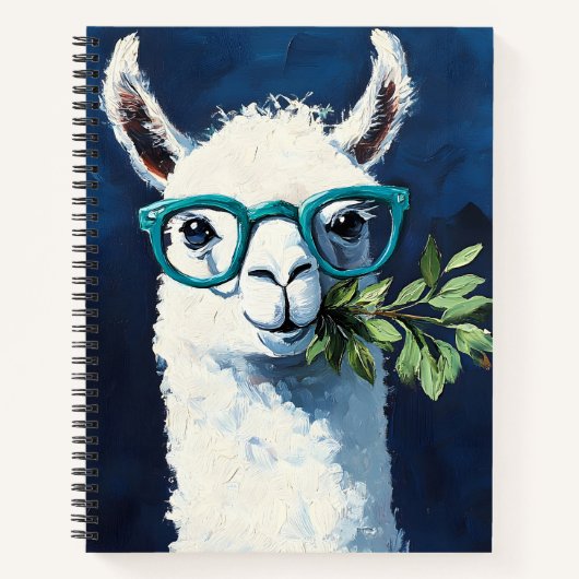 Schickes Smarty Llama Notizblock (Vorderseite)