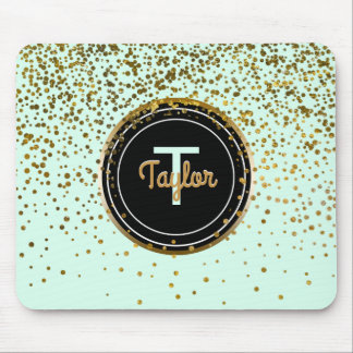 Schickes tadelloses Goldbezaubernder Confetti Mousepad