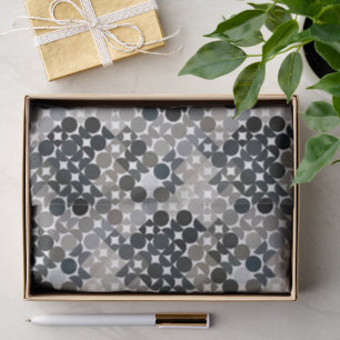 Schickes Taupe-Beige-Grau-Schwarz-Braun-Kreis-Must Seidenpapier