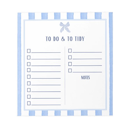 Schickes To Do & Aufräumen Notizblock (Vorderseite)