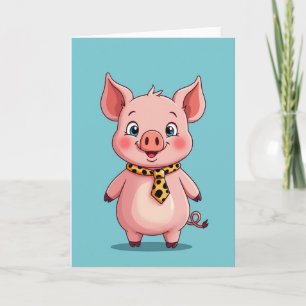 Schickes Vatertagskarte für Schweinchen Karte
