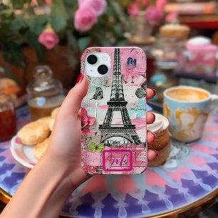 Schickes Vintage-Rosa-Blumen-Tarnished-Scrapbook-P Case-Mate iPhone Hülle