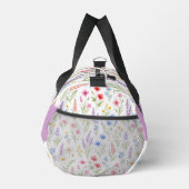 Schickes Wildblumen-Wasserfarben-Blumenmonogramm N Duffle Bag (Rechts)