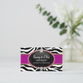 Schickes Zebra-Mode-Accessoire und Schmuck Visitenkarte (Stehend Vorderseite)