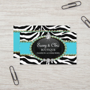 Schickes Zebra-Mode-Accessoire und Schmuck Visitenkarte
