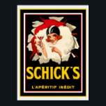 Schick's Art Deco Ad Poster 12 x 16<br><div class="desc">Art Deco Themed Poster für Schick's L'Apertif Inedit 12 x 16</div>