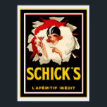 Schick's Art Deco Ad Poster 12 x 16<br><div class="desc">Art Deco Themed Poster für Schick's L'Apertif Inedit 12 x 16</div>