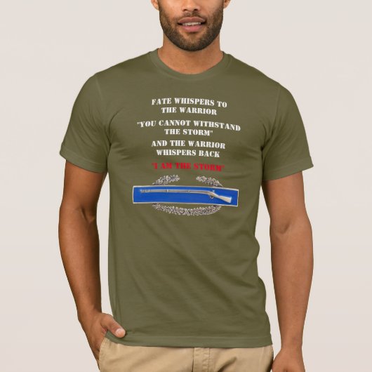 SCHICKSAL FLÜSTERT ZUM KRIEGER, T-Shirt (Vorderseite)