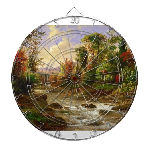 Schicksal Herbst-Fall-Waldfluss-Roberts Duncanson Dartscheibe (vorne)
