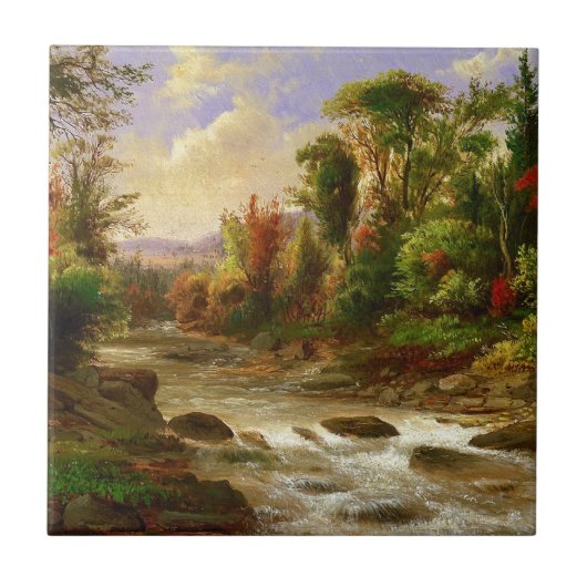 Schicksal Herbst-Fall-Waldfluss-Roberts Duncanson Fliese (Vorderseite)