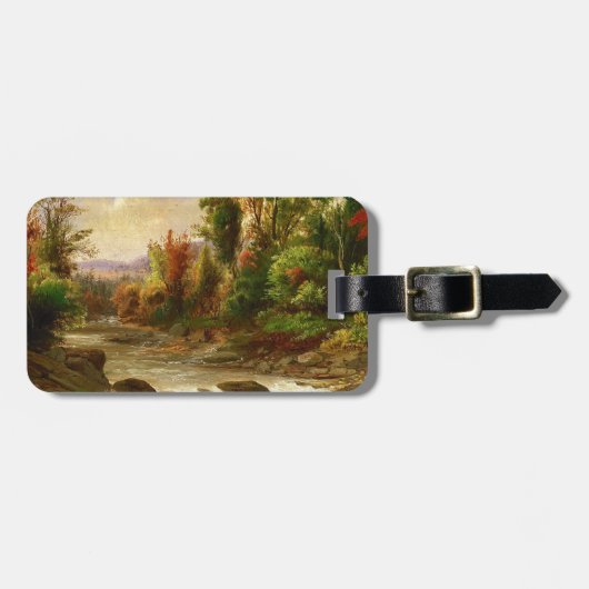 Schicksal Herbst-Fall-Waldfluss-Roberts Duncanson Gepäckanhänger (Vorderseite horizontal)
