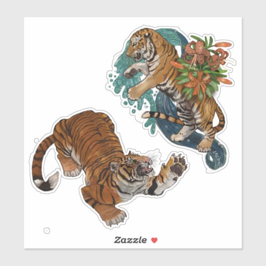 Schicksal in den Sternen Tiger Custom-Cut Vinyl St Aufkleber (Blatt)