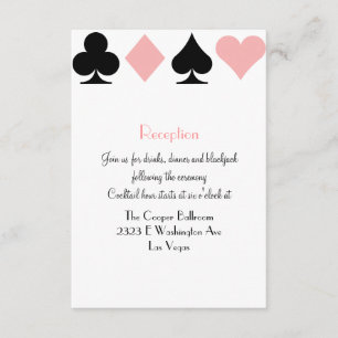Schicksal Las Vegas Hochzeitsempfang Extra-Info Begleitkarte