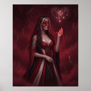 Schicksal Roter Karma-Faden Destiny Gothic Poster