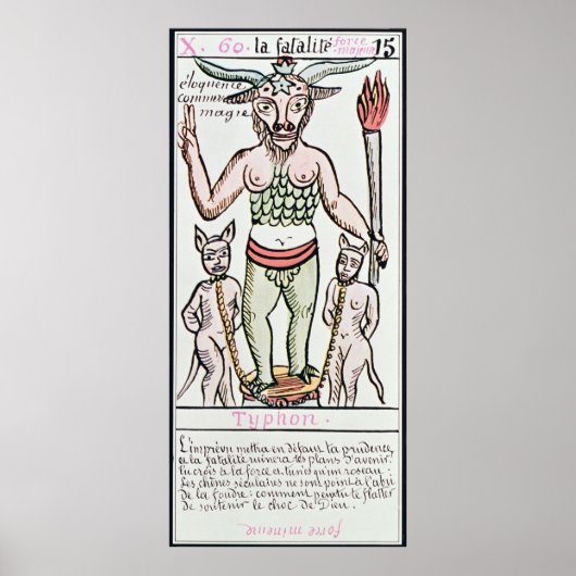 Schicksal, Tarot-Karte, Französisch Poster (Vorne)